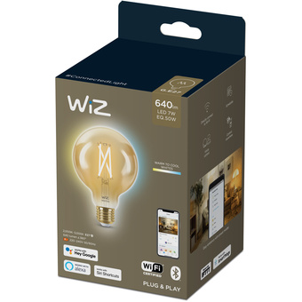 WiZ Amber Filament A60 G95 Wi-Fi+Bluetooth Smart Bulb