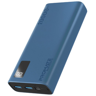 Promate Bolt-20 Pro 20000mAh Smart Charging Power Bank (Blue)