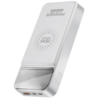 Promate AuraTorq-20 15W Wireless Power Bank (White)