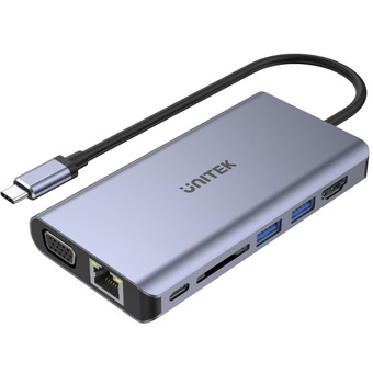 UNITEK D1019B 8-in-1 USB-C Dual Display Hub