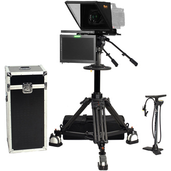 Ikan 19" SDI Teleprompter with Talent Monitor, Pedestal & Dolly Turnkey Kit