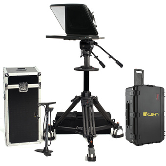 ikan Professional 17" High-Bright Teleprompter with Pedestal Travel Kit (SDI/HDMI)
