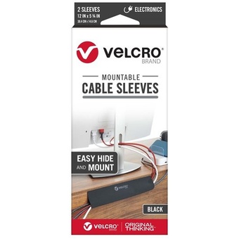 VELCRO 30 x 15cm Mountable Cable Sleeves (Black)