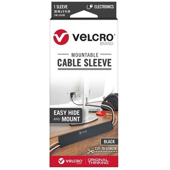 VELCRO 90 x 15cm Mountable Cable Sleeve (Black)