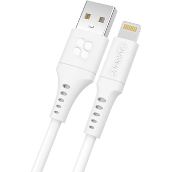Promate PowerLink Ai USB-A to Lightning Cable (1.2m, White)