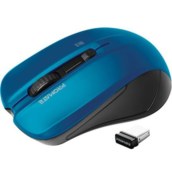 Promate Contour Ergonomic Wireless Mouse (Blue)