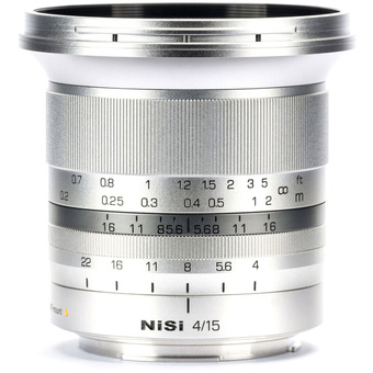 NiSi 15mm f/4 Sunstar ASPH Lens for Canon RF (Silver)