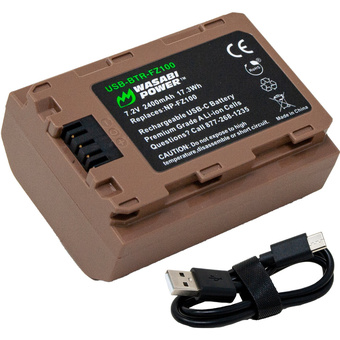 Wasabi Power NP-FZ100 Battery (USB-C Charging)