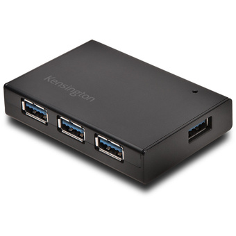 Kensington UH4000C USB 3.1 Gen 1 4-Port Hub and Charger (Black)