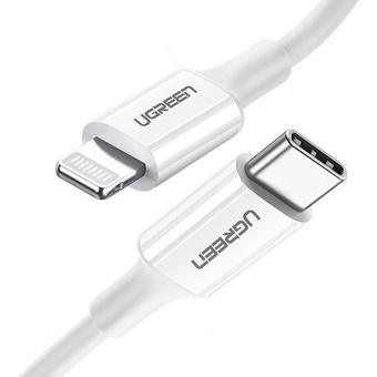 Ugreen UG-10493 Lightning to Type-C 2.0 Cable (1m, White)