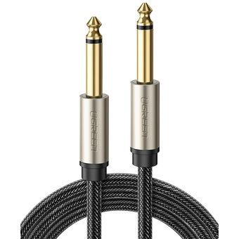 Ugreen UG-10638 6.5mm Male to Male Stereo AUX Cable (2m, Grey)