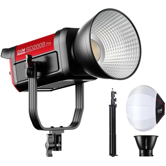 GVM Pro SD200B Bi-Color LED Monolight with Lantern Softbox