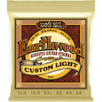 Ernie Ball Earthwood Custom Light 80/20 Bronze Acoustic Guitar Strings (11.5-54 Gauge)