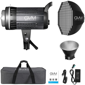 GVM G200D RGB & Bi-Colour LED Studio Video Spotlight with Softbox