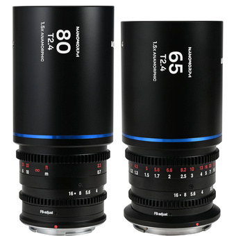 Laowa Nanomorph 65mm & 80mm T2.4 1.5X S35 2 Lens Bundle (Sony E, Blue)