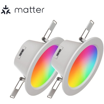 Nanoleaf Essentials Colour Smart LED Downlight (Matter Compatible, 2 Pack)