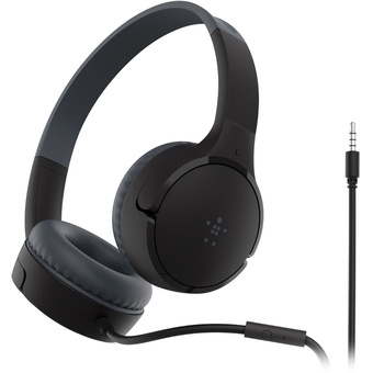 Belkin SoundForm Mini On-Ear Headphones for Kids (Black)