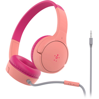 Belkin SoundForm Mini On-Ear Headphones for Kids (Pink)