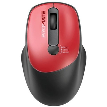 Promate EZGrip Ambidextrous Wireless Mouse (Red)