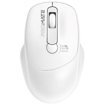 Promate EZGrip Ambidextrous Wireless Mouse (White)