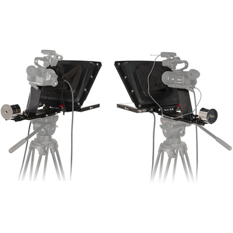 Ikan P2P Interview System w/ 2x 15" SDI Widescreen High-Bright Teleprompters