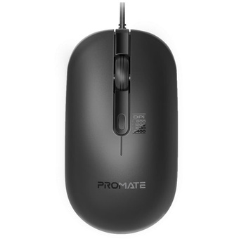 Promate CM-2400 MaxComfort Wired Mouse (Black)