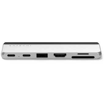 Satechi 6-in-1 Dual USB-C Hub for Surface Pro 9 (Platinum)