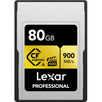 Lexar 80GB Professional CFexpress Type A Card GOLD Series - Open Box Special