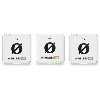 RODE Wireless ME Dual Channel Wireless Microphone System (2TX/1RX, White)