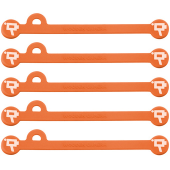 Wooden Camera Cine Mag Ties (5-Pack, Orange, 6.8")