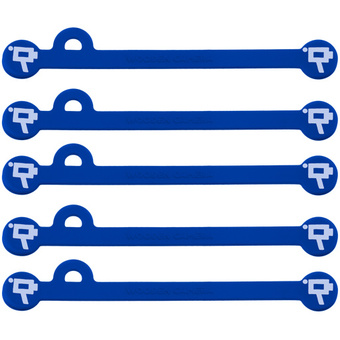 Wooden Camera Cine Mag Ties (5-Pack, Blue, 6.8")