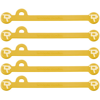Wooden Camera Cine Mag Ties (5-Pack, Yellow, 6.8")