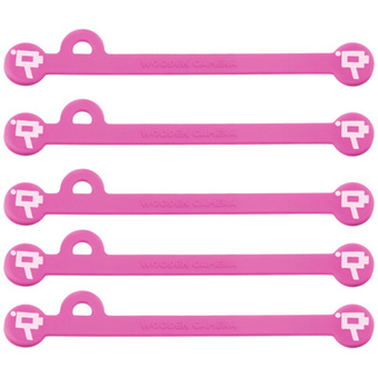 Wooden Camera Cine Mag Ties (5-Pack, Pink, 4.1")