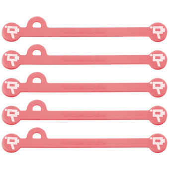 Wooden Camera Cine Mag Ties (5-Pack, Neon Orange/Pink, 4.1")