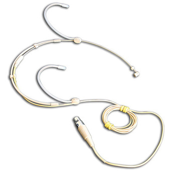 Parallel Audio HM-221-U Slimline Cardioid TA4F Headset Microphone (Beige)