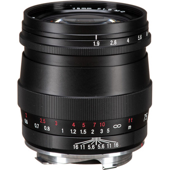 Voigtlander Ultron 75mm f/1.9 Lens (Multicoated, Matte Black)