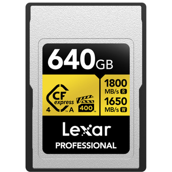 Lexar 640GB Professional CFexpress 4.0 Type A GOLD Card