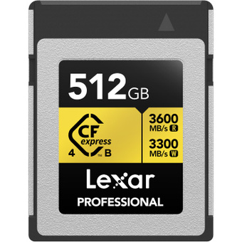 Lexar 512GB Professional CFexpress 4.0 Type B GOLD Card