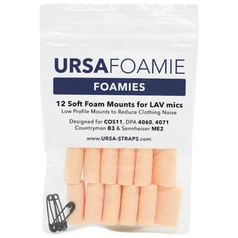 Ursa Straps Foamies for Lavalier Microphones (12-Pack, Beige)