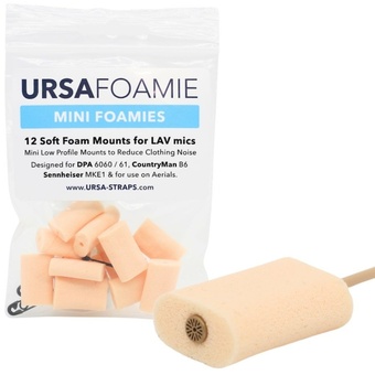 Ursa Straps Mini Foamies for Lavalier Microphones (12-Pack, Beige)