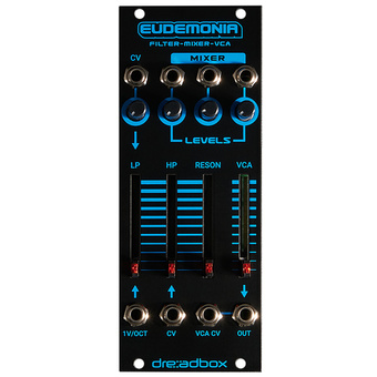 Dreadbox Eudemonia BL Eurorack Module Dual Filter, 3-Input Mixer, and VCA (10 HP)