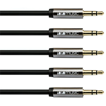 1010music 3.5mm TRS Patch Cable (30cm, 5 Pack)