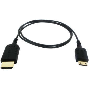HYPER HyperThin Mini HDMI to HDMI Cable 2.6ft (Black)