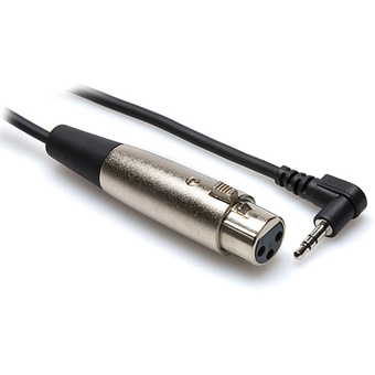 Hosa XVM-110F Female XLR 3 pin to Right-Angle 3.5mm TRS Microphone Cable-10'