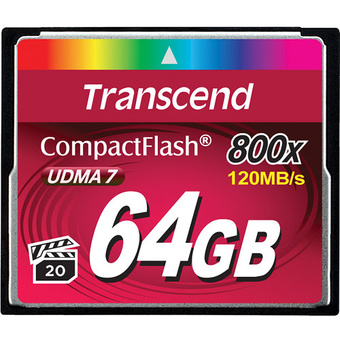 Transcend 64GB 800x CompactFlash Memory Card UDMA