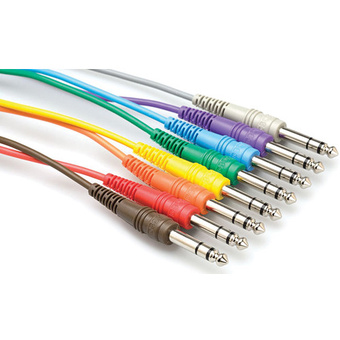 Hosa CPP-830 1/4'' Patch Cables 1ft (8pk)