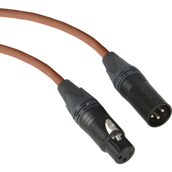 Kopul Premium Performance 3000 Series XLR M to XLR F Microphone Cable - 50' (15.2 m), Brown