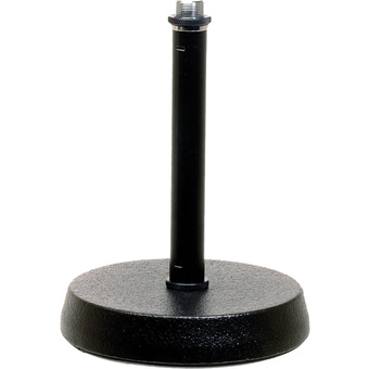 K&M Table Top Round Base Microphone Stand with Anti Vibration Ring - Height: 7" (17.78cm)