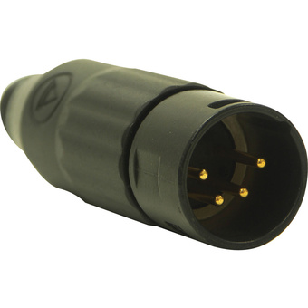 Switchcraft AAA Series 4-Pin XLR Male Cable Mount (Black Metal Finish, Gold Pins)