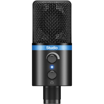 IK Multimedia iRig Mic Studio, Portable Large-Diaphragm Digital Microphone (Black)